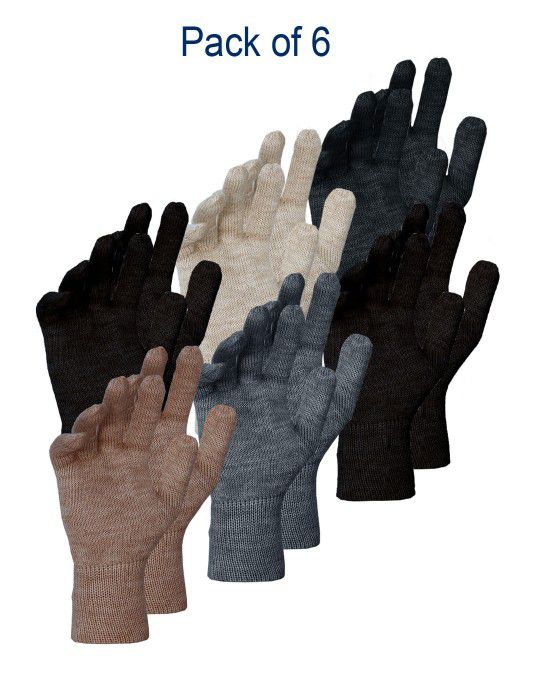 Pure Wool Gloves Plain ladies P6